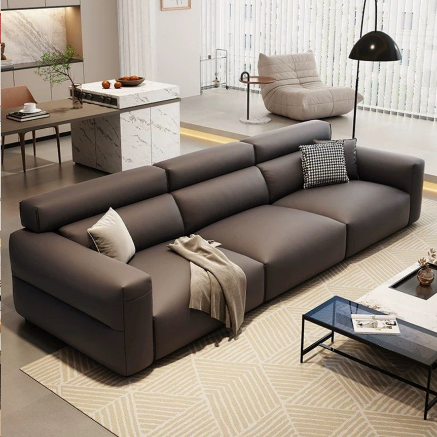 ROVINO Modern Genuine Leather Sofa - Radical Homes Singapore