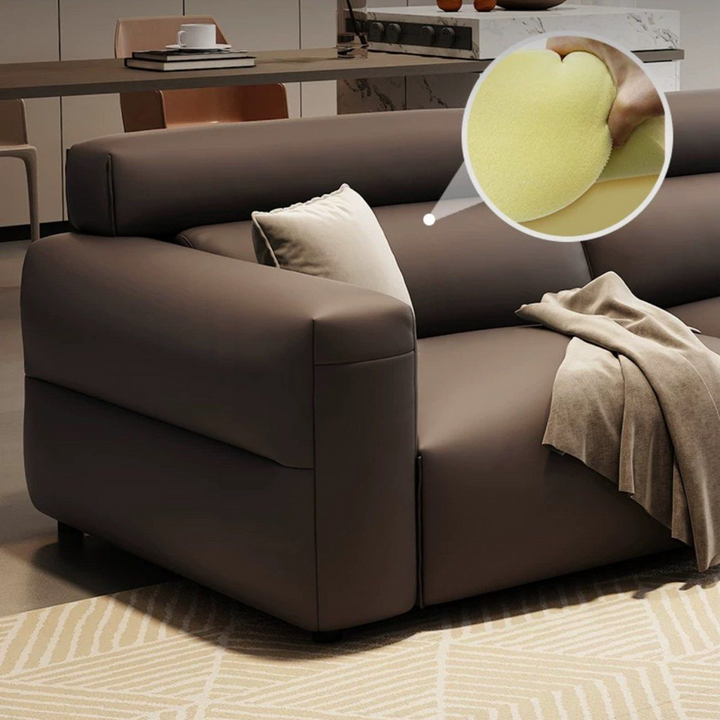 ROVINO Modern Genuine Leather Sofa - Radical Homes Singapore