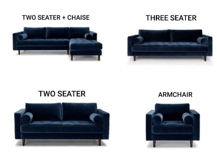 VANDELOR Classic Velvet Sofa - Radical Homes Singapore