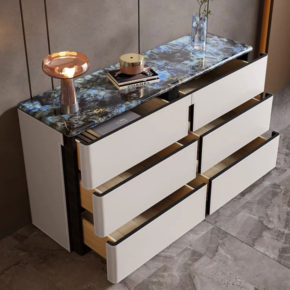GIACOMO Modern Saddle Leather Sideboard - Radical Homes Singapore