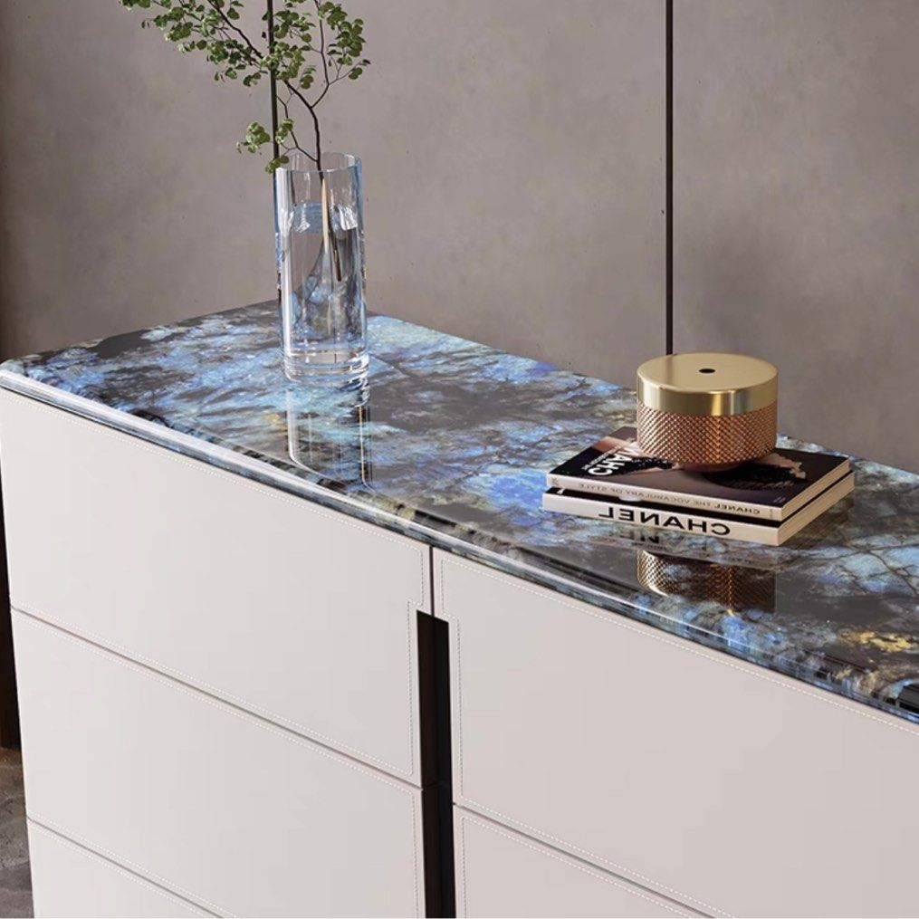 GIACOMO Modern Saddle Leather Sideboard - Radical Homes Singapore