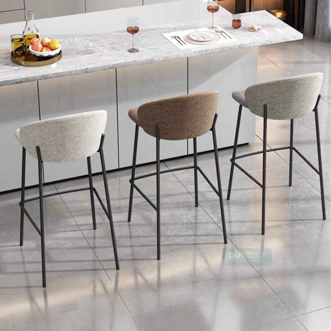 REZEN Modern Fabric Bar Stool - Radical Homes Singapore