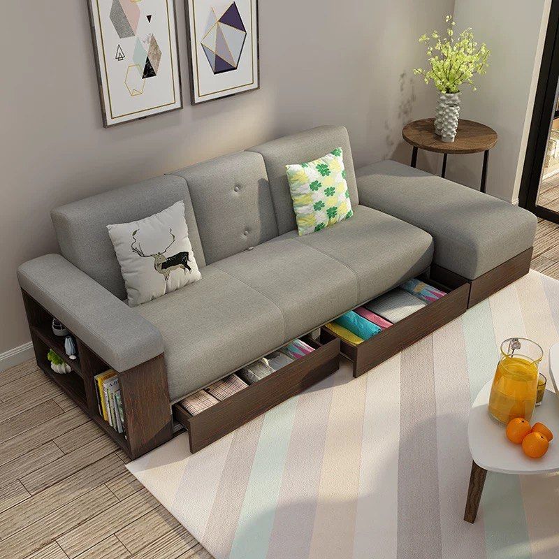KOHANA Japandi Fabric Sofa Bed - Radical Homes Singapore