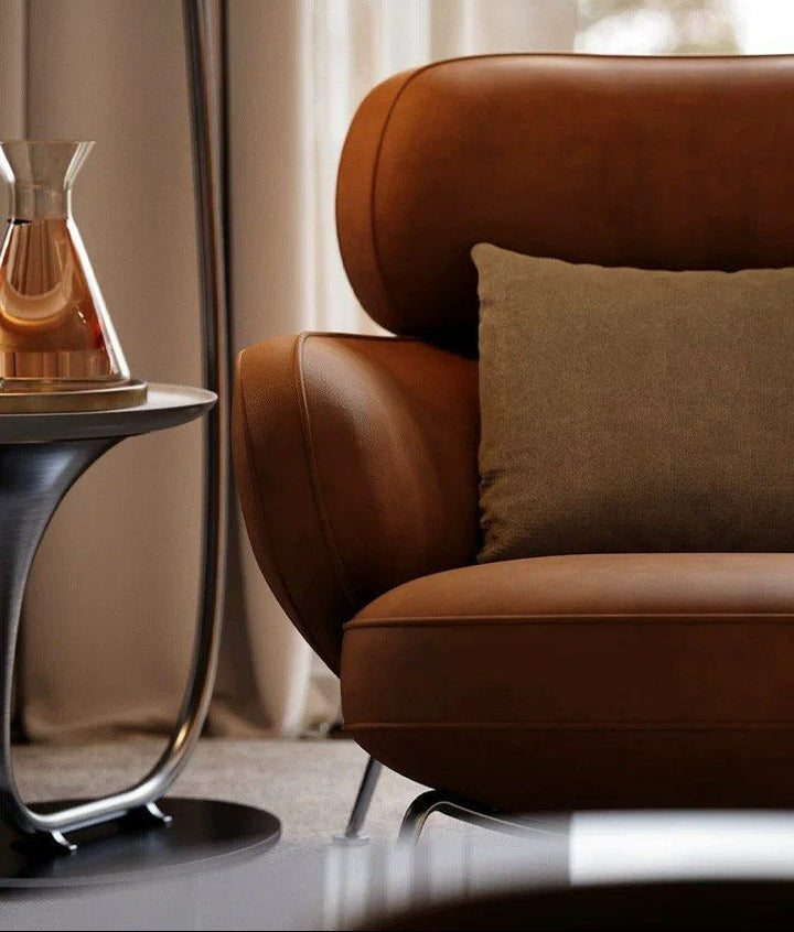 SOREVIA Modern Leather Leisure Chair - Cassa Haus Singapore