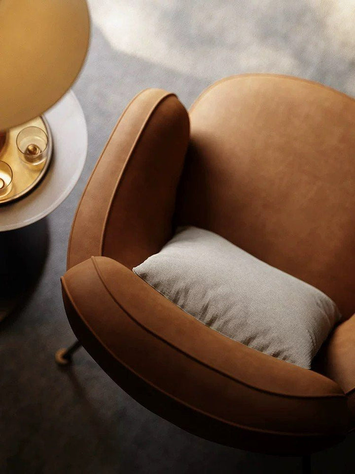 SOREVIA Modern Leather Leisure Chair - Cassa Haus Singapore