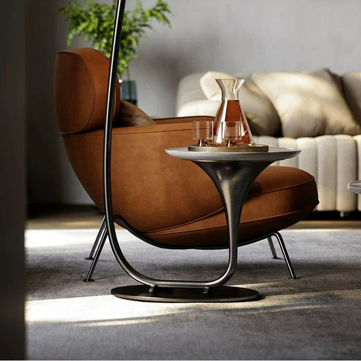 SOREVIA Modern Leather Leisure Chair - Cassa Haus Singapore