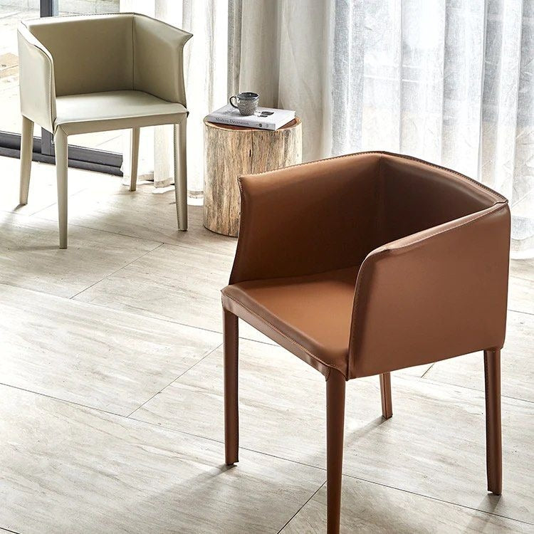 LENNOX Faux Leather Armchair (Set of 2) - Radical Homes Singapore