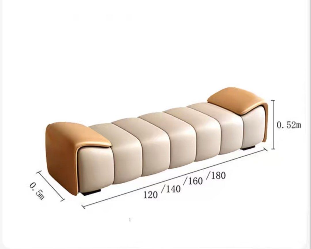 STERLING Modern Leather Bench - Cassa Haus Singapore