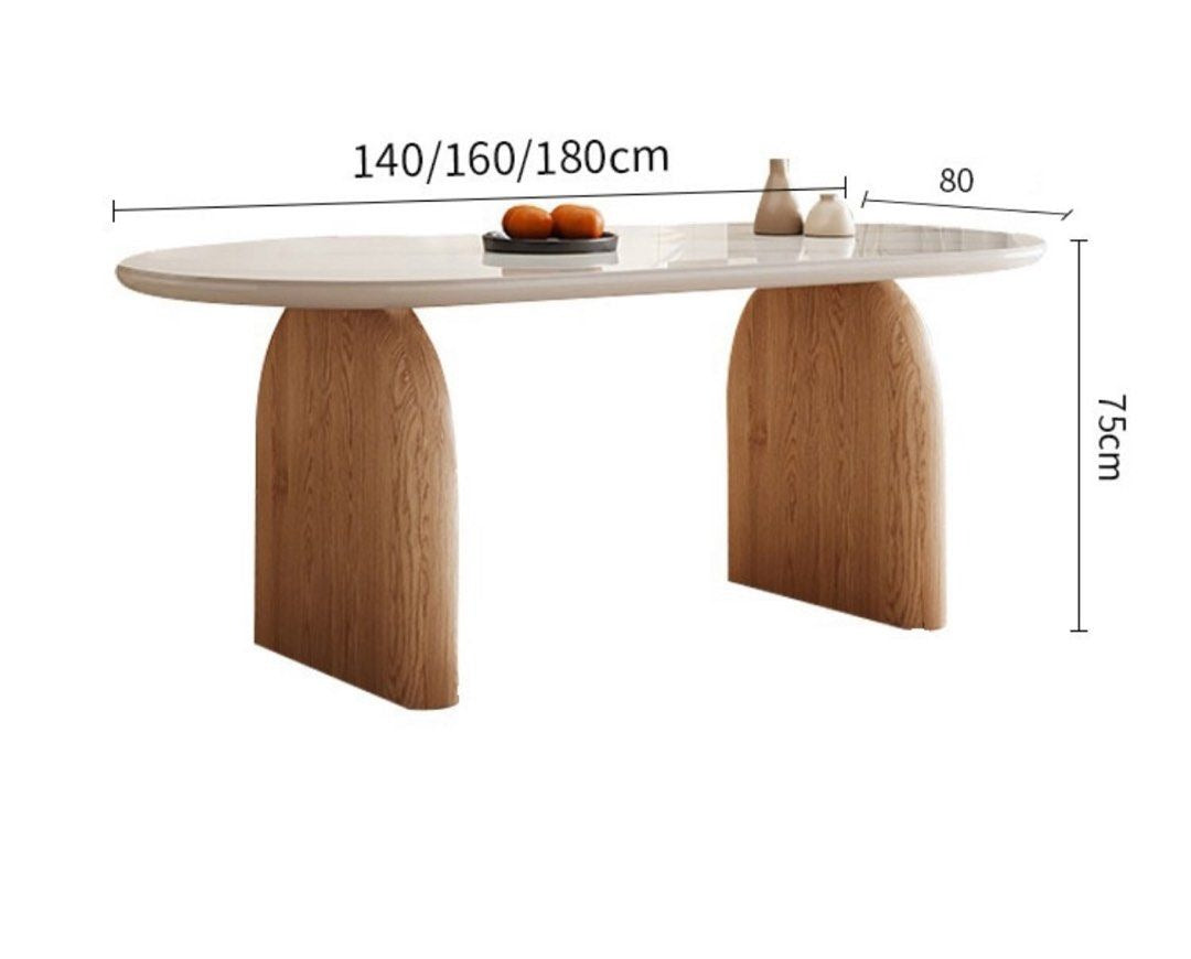 NAKORI Japandi Sintered Stone Dining Table - Cassa Haus Singapore