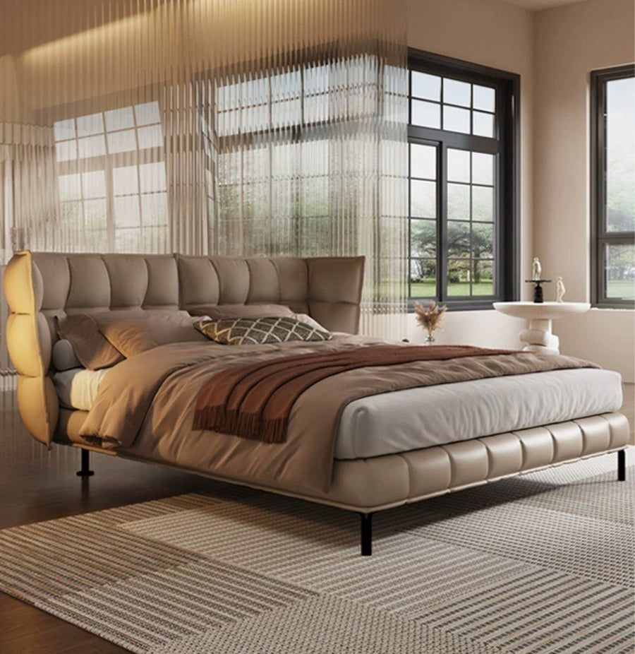 VYAGE Modern Leather Bedframe - Radical Homes Singapore