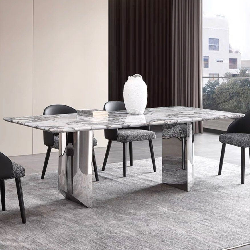 VOLNY Modern Marble Dining Table - Radical Homes Singapore