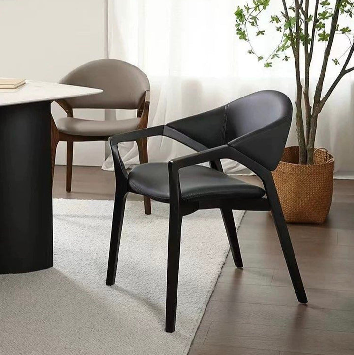VALERION Modern Leather Dining Chair - Cassa Haus Singapore