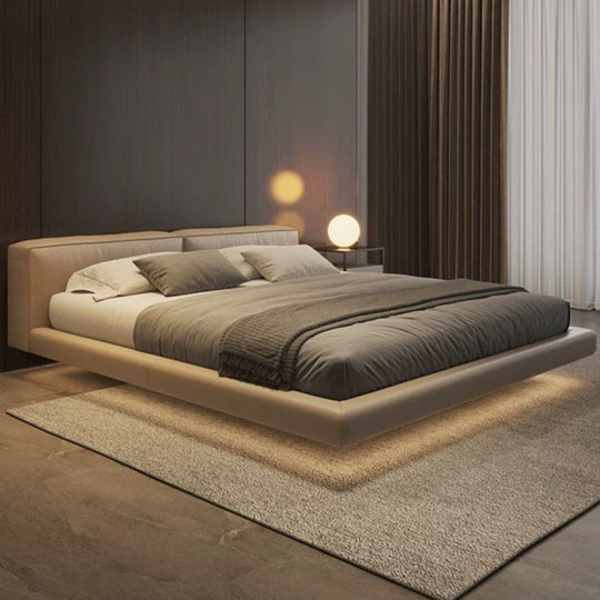 ORA Modern Leather Floating Bedframe - Cassa Haus Singapore