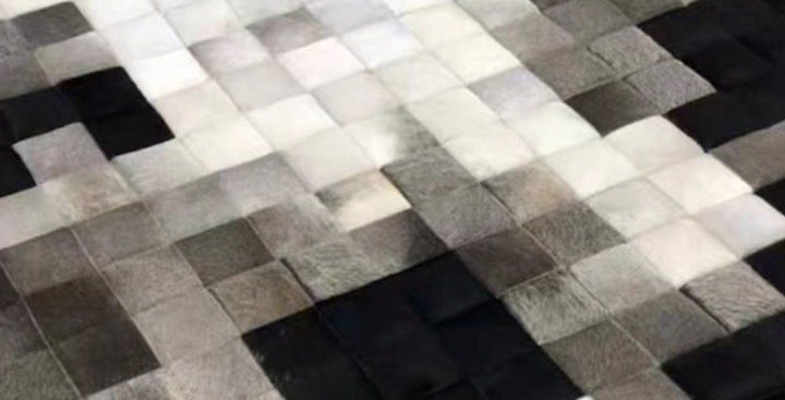 CHARLIE Modern Cowhide Leather Rug - Radical Homes Singapore