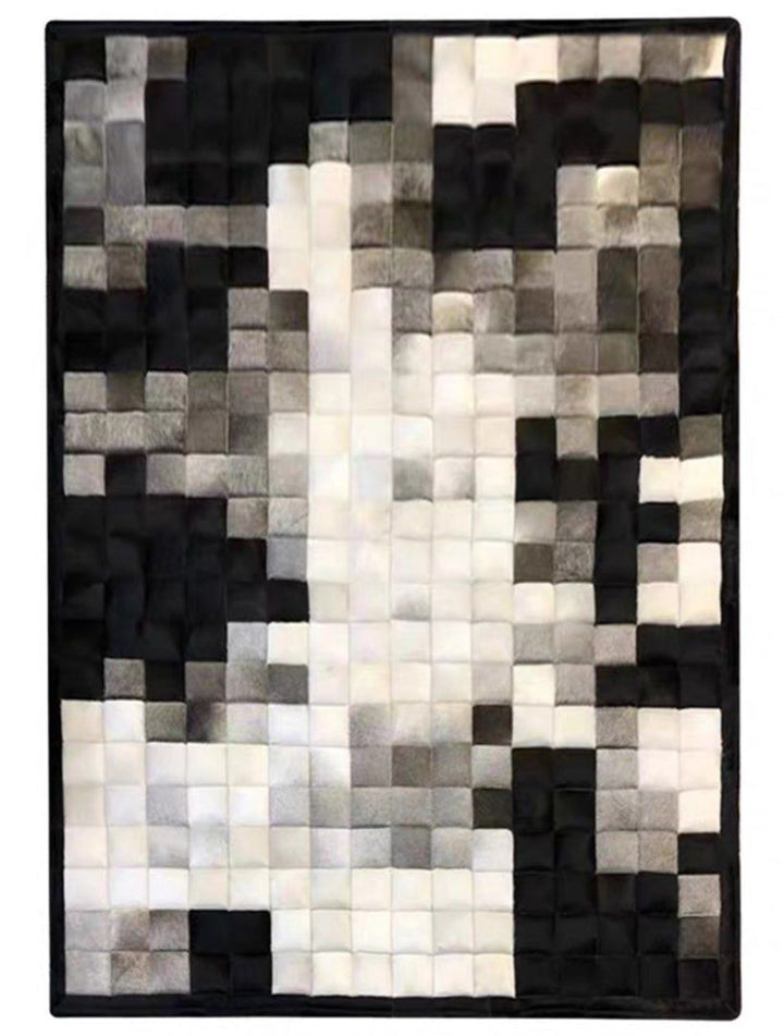 CHARLIE Modern Cowhide Leather Rug - Radical Homes Singapore