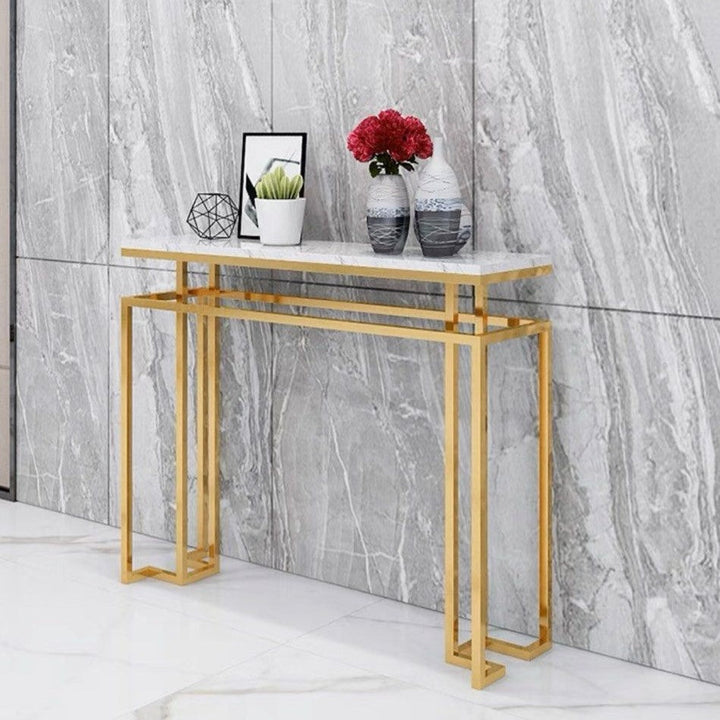 LEDA Marble Console Table - Radical Homes Singapore