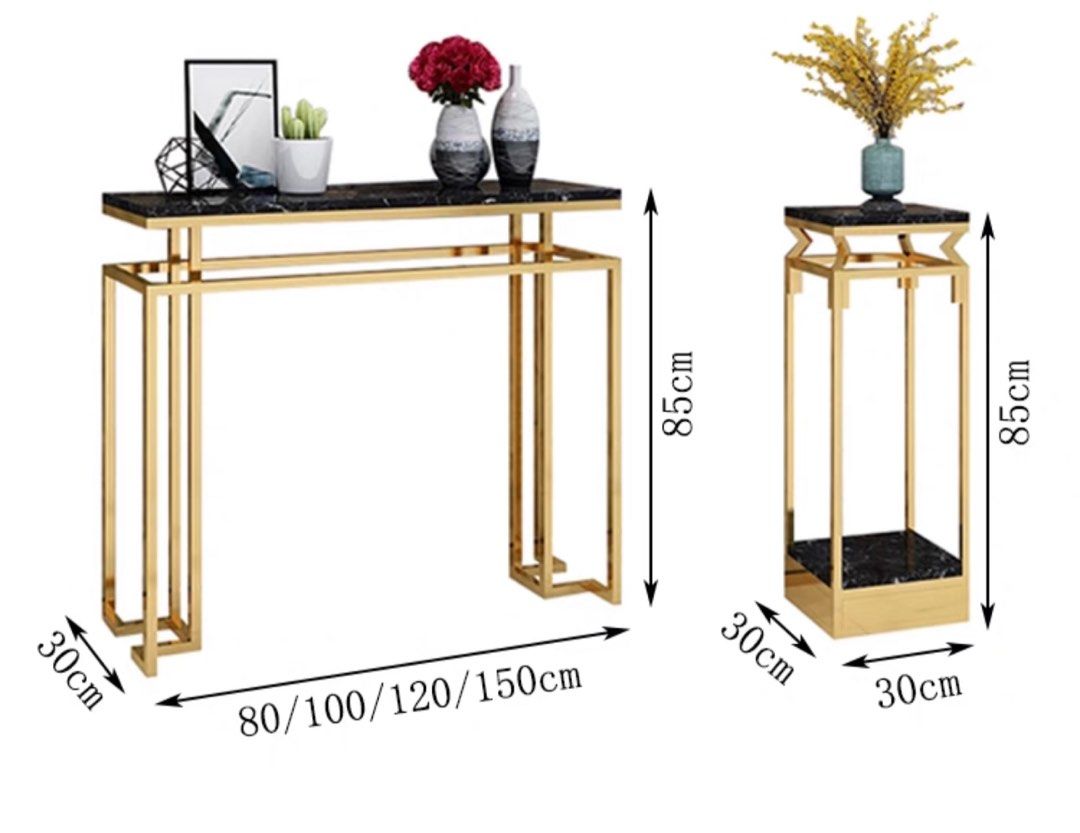 LEDA Marble Console Table - Radical Homes Singapore