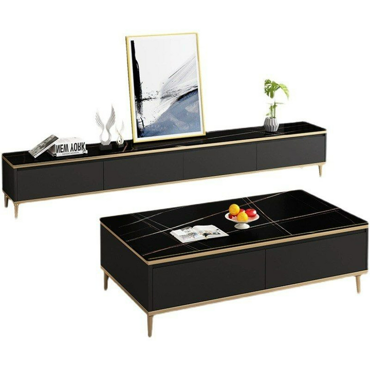 VELMIRA Modern Sintered Stone TV Console - Cassa Haus Singapore