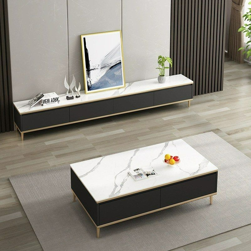 VELMIRA Modern Sintered Stone TV Console - Cassa Haus Singapore