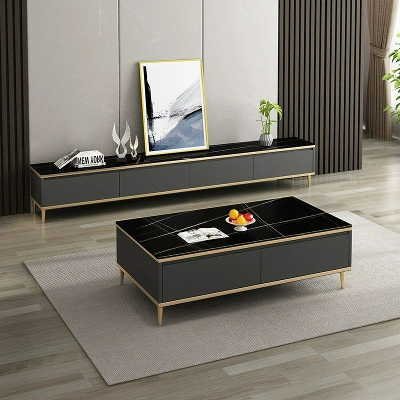 VELMIRA Modern Sintered Stone TV Console - Cassa Haus Singapore