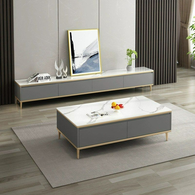 VELMIRA Modern Sintered Stone TV Console - Cassa Haus Singapore