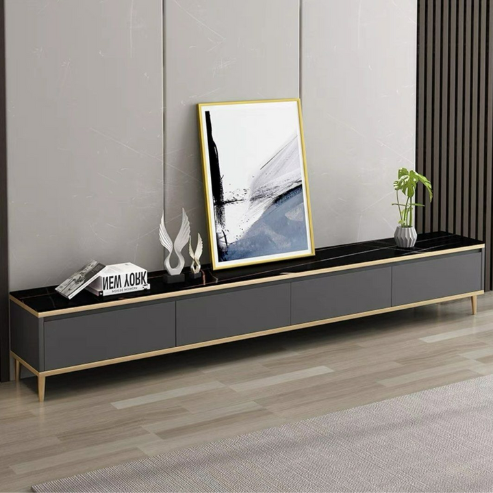 VELMIRA Modern Sintered Stone TV Console - Cassa Haus Singapore