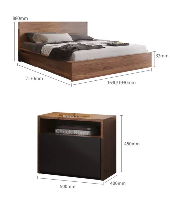 ZAC Japandi Storage Bedframe - Radical Homes Singapore
