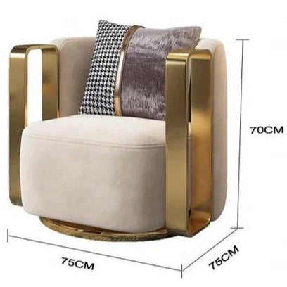 CHARLOTTE Modern Swivel Lounge Chair Armchair - Radical Homes Singapore