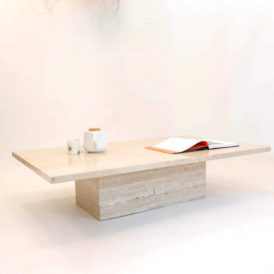 JAMESON Luxury Travertine Coffee Table - Radical Homes Singapore