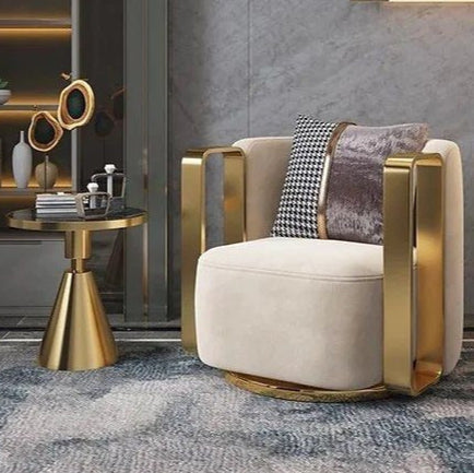 CHARLOTTE Modern Swivel Lounge Chair Armchair - Radical Homes Singapore