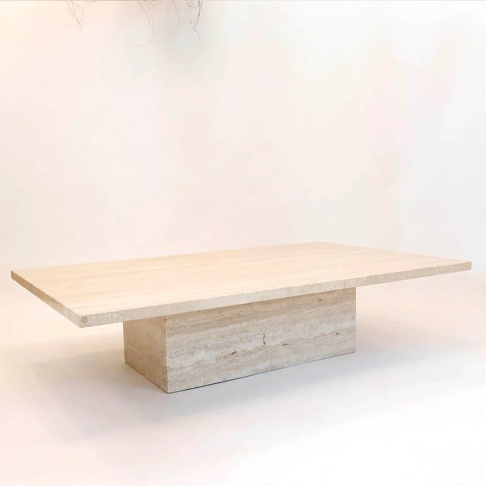 JAMESON Luxury Travertine Coffee Table - Radical Homes Singapore