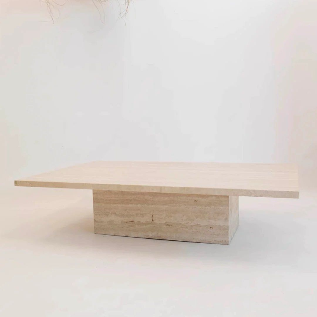 COVARA Luxury Travertine Coffee Table - Cassa Haus Singapore