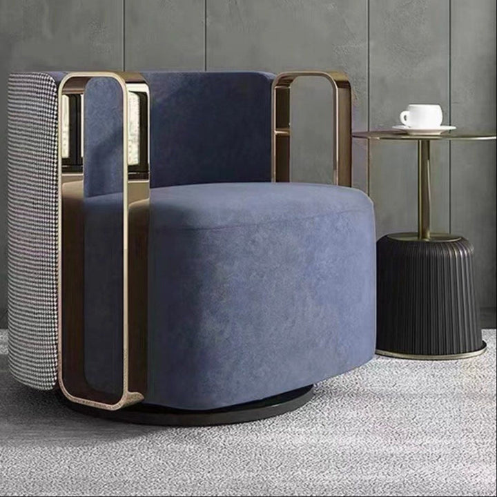 CHARLOTTE Modern Swivel Lounge Chair Armchair - Radical Homes Singapore