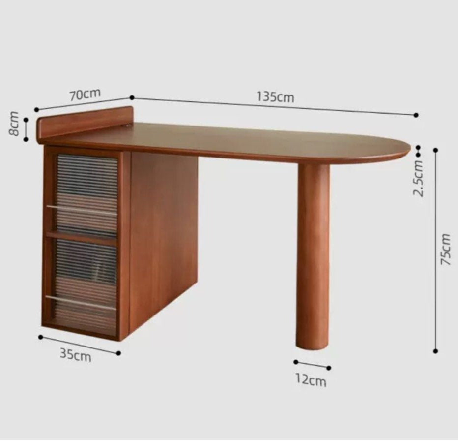FONSECA Modern Walnut Island Dining Table - Radical Homes Singapore
