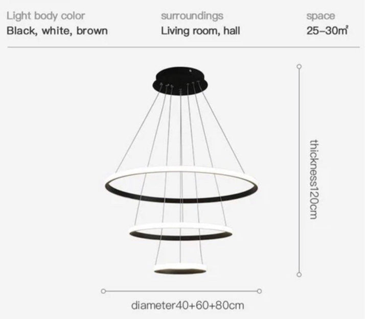 ZANIA Modern Circular Chandelier - Radical Homes Singapore