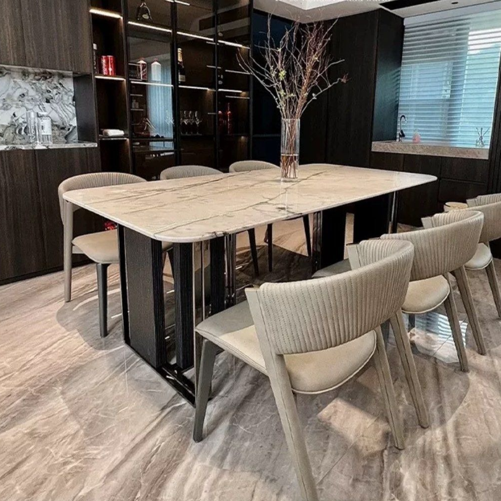 ANGULO Modern Marble Dining Table - Radical Homes Singapore