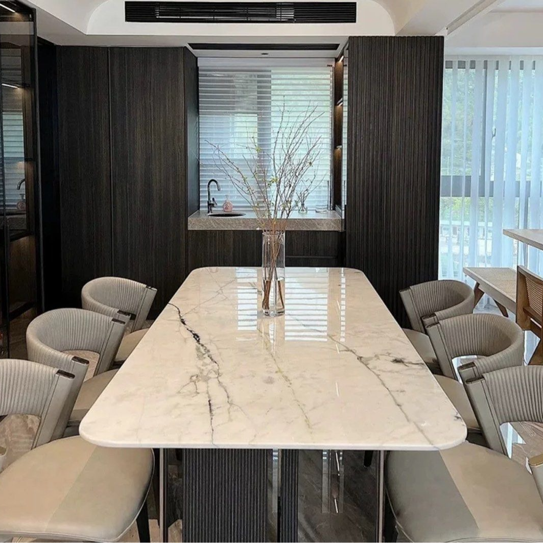 LUSTRA Modern Marble Dining Table