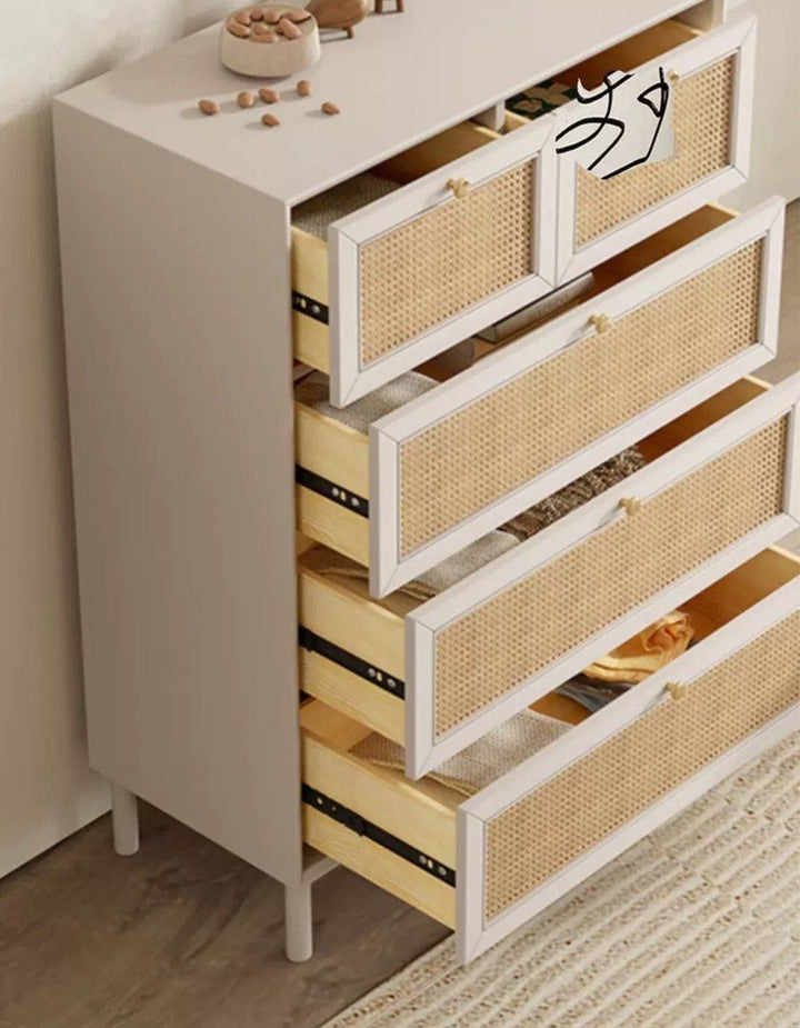 AGRIPPINA Japandi Rattan Chest Of Drawers' - Radical Homes Singapore