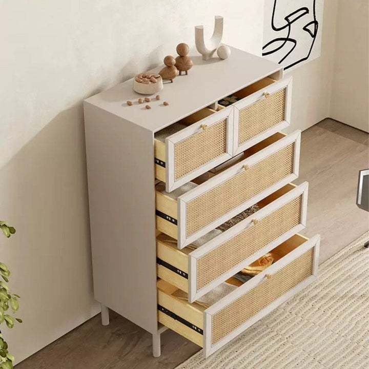 AGRIPPINA Japandi Rattan Chest Of Drawers' - Radical Homes Singapore