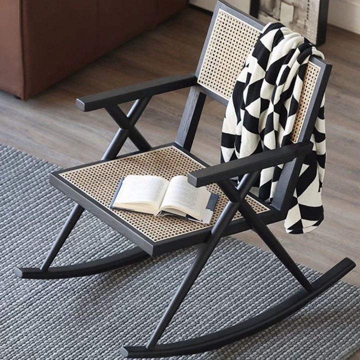HANA Japandi Rattan Rocking Chair - Radical Homes Singapore