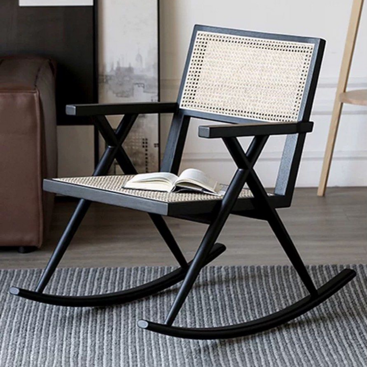 HANA Japandi Rattan Rocking Chair - Radical Homes Singapore