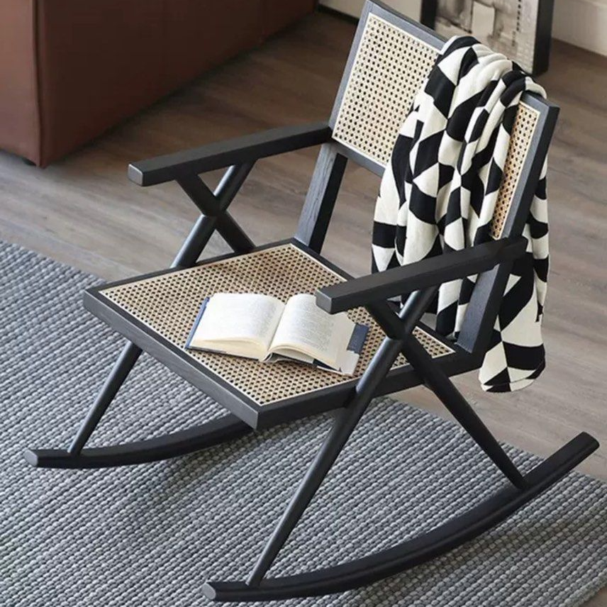 HANA Japandi Rattan Rocking Chair - Radical Homes Singapore