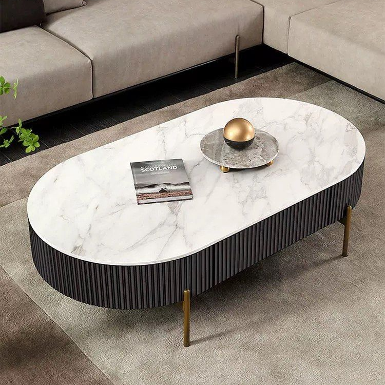 CURRAN Modern Sintered Stone Coffee Table - Radical Homes Singapore