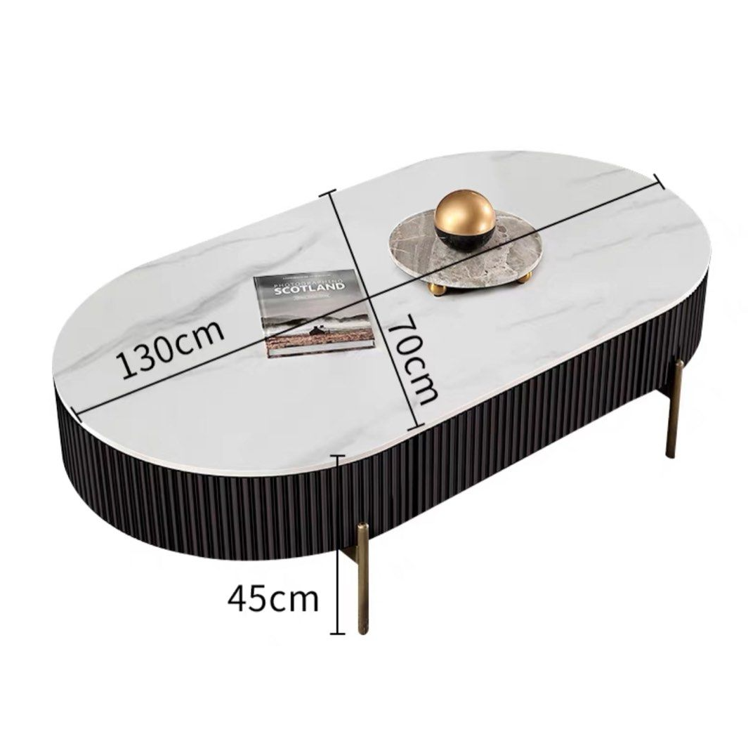 CURRAN Modern Sintered Stone Coffee Table - Radical Homes Singapore