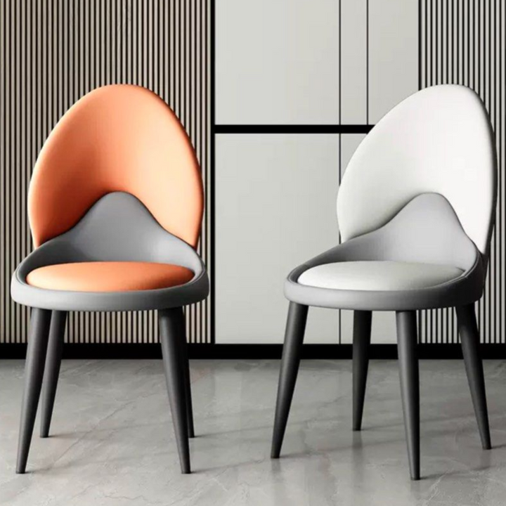 TERRA Modern Leather Dining Chair - Radical Homes Singapore