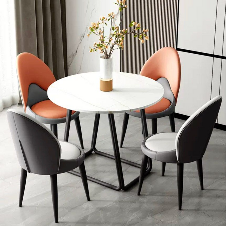 TERRA Modern Leather Dining Chair - Radical Homes Singapore