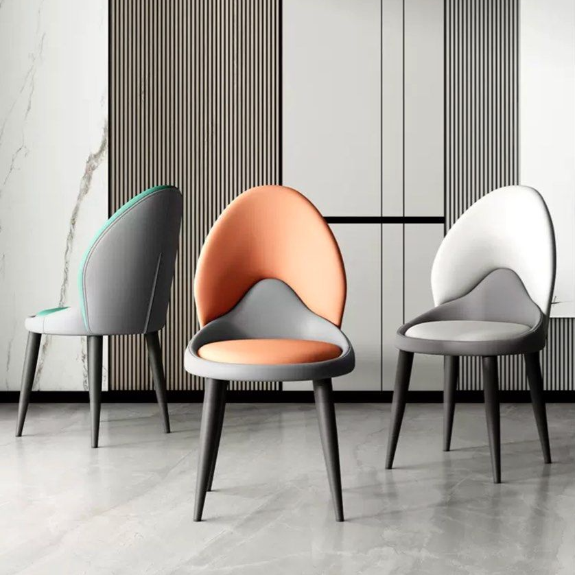 TERRA Modern Leather Dining Chair - Radical Homes Singapore