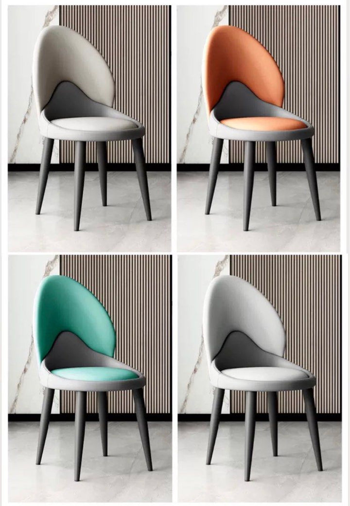 TERRA Modern Leather Dining Chair - Radical Homes Singapore
