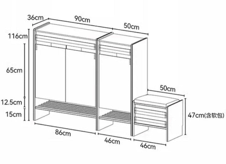 ZOSA Modern Solid Wood Shoe Cabinet - Radical Homes Singapore