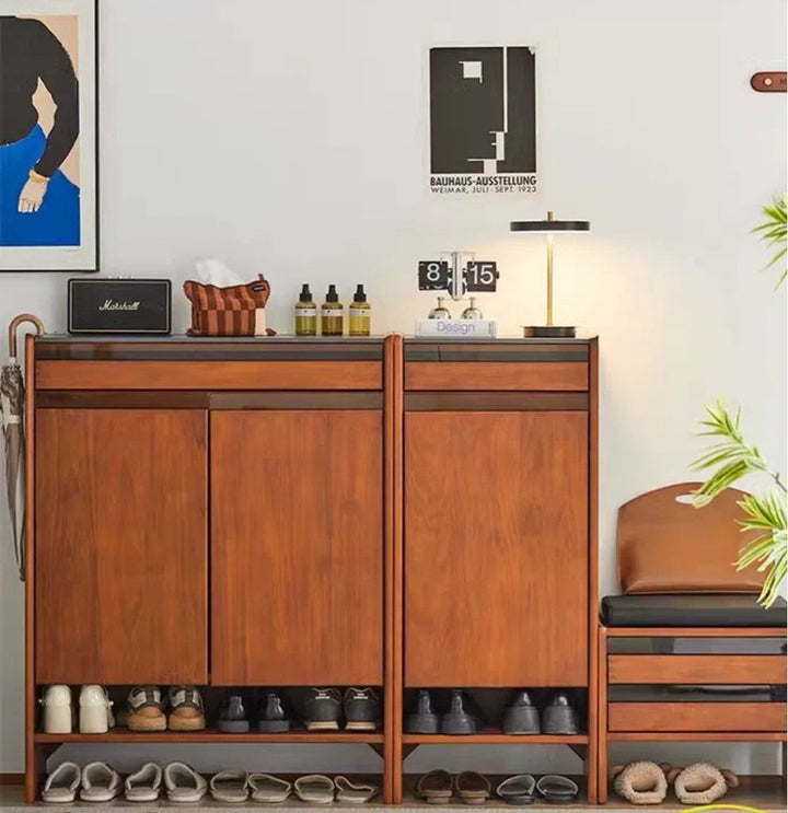 ZOSA Modern Solid Wood Shoe Cabinet - Radical Homes Singapore